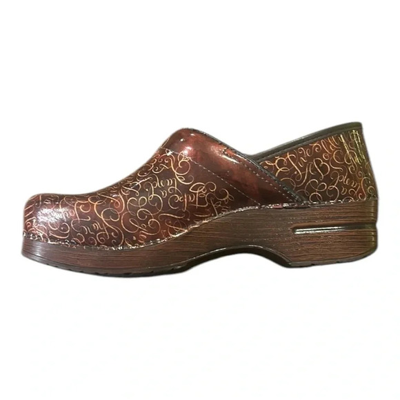 Dansko 20th Anniversary Limited Edition Clogs Brown Patent Leather Size 10.5 - Picture 4 of 13